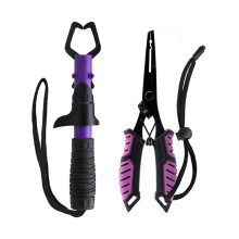 Mutifunction Line Cutter Remover Fish Gripper Fishing Pliers Split Rings Purple black