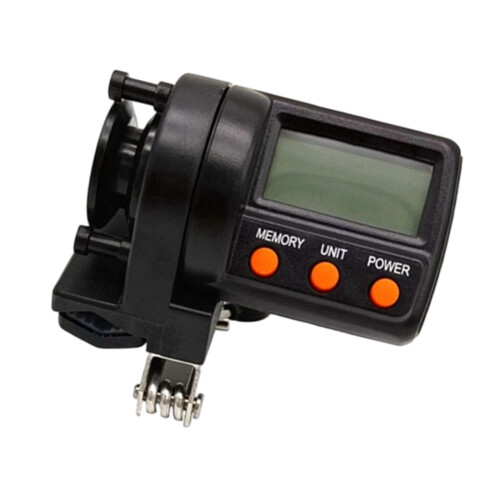Fishing Line Reading Tool with LCD Display and Rod Mount Fit