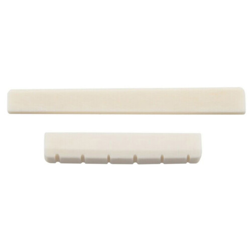 6 String Bone Guitar Bridge Saddle & Acoustic Guitar Blank Bone Nut Repair Part