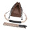 Leather Camera Bag DSLR Insert Handbag Drawstring Lens Case Small Camera Pouch Brown XK112 1