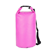 500D PVC Waterproof Bag Roll Top Design For Rafting Hiking Beach Swimming Rose red 25L