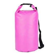 Strong Waterproof Bag 500D PVC Roll Top Seal For Rafting Beach Travel 5L-30L Rose red 30L