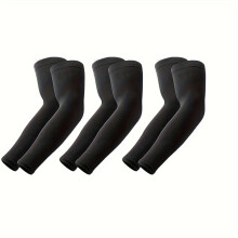 (3 Pairs Of Black) Manchons de bras de refroidissement |Tissu élastique respirant à séchage rapide, sports d'été et cyclisme