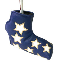 Waterproofs Golf Headcover Protective Cover PU Leather Golf Iron Head Cover Blue