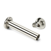 10x Metal Screws Inner Hexagon Screw Nails Rivets for Luggage Wheel Repairing 45mm