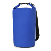 Strong Waterproof Bag PVC Roll Top Seal Shoulder Bag For Hiking Beach 5L Royal blue 30L