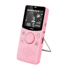 Music practice metronome with side level dial and clear display Pink Battery type