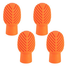 4Pcs Drumstick Dampeners Silicone Drumstick Mute Practice Tip Drum Dampener Orange