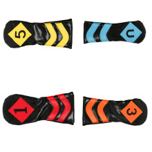 4Pcs PU Leather Golfs Iron Headcover Synthetic Watertight Golfs Iron Head Cover