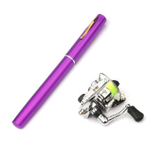 Telescopic Pen Shape Fishing Rod Pen Shape Fishing Rod for Sea Fishing, Outdoor Purple