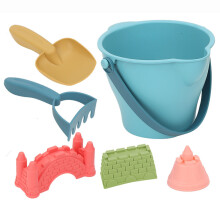 Children Sandpit Play Set Portable Bucket Shovel Castle Moulds DIY Building blue bucket