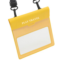 Large Capacity PVC Water Resistant Tablet Cover for Bathing and Outdoor Enthusiast Yellow
