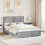 VidaXL vidaXL Bed Frame with Storage and Headboard Grey Sonoma 1