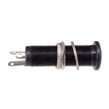 Output Jacks Guitar Accessories 6.35mm Stereo Barrels Jacks Socket with 4 Pin Black