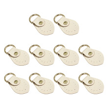Side D-Rings Clips Bag Hanging Connector Set with Gold Tone Hoops for Purse Craft White