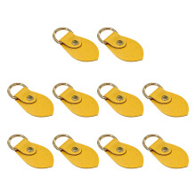 Leather look bag connectors with hoops for repair and DIY use Yellow