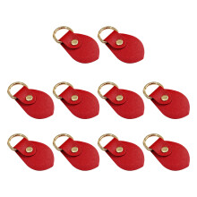 PVC leather look bag connectors with metal hoops for repair work Red