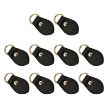 Purse Strap Mount Hook Bag hanging connectors with metal hoops for DIY repair Black