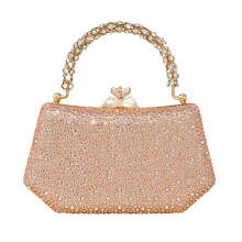 Elegant Rhinestones Clutch Bag for Women Handbag Evening Purse Party Accessory Champagne