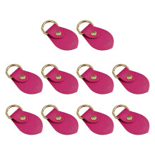 Leather look bag connectors with hoops for repair and DIY use Hot Pink