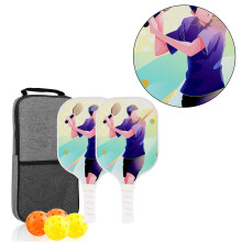 Pickleballs Rackets Set Pickleballs Paddle with 4 Ball Outdoor Sports Accessorys 6603