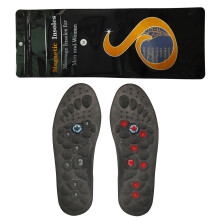 1 Pair Massage Insoles Acupressures Insoles Absorbing Insoles Magnetic Insoles Black large