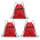 Front Pocket Drawstring Backpack Set for Sports Practice and Gear Red 1