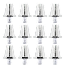 12Pcs/set Football Studs Replacement Safety Aluminum Studs, Football Boot Silver 15mm
