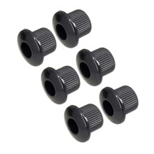 Semi Closed Guitar Tuner Bushing Ferrules Plastic 6 Piece Repair Set Black
