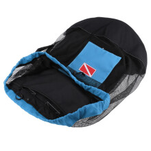 26x15'' Drawstring Bag Large Capacity Backpack Diving Bag Holds Mask Fins Balck Blue