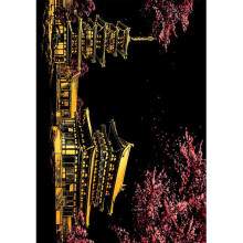 Creative Gift Scratch Painting Kits Adult City Night View Art Craft Cherry blossoms