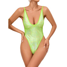 Women Beach Wear Tummy Control Bathing Suit Monokinis Swimming Costume Green L