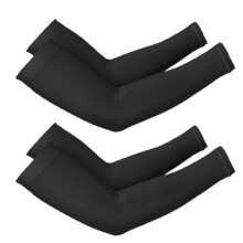 (Black, 2 Pairs) 2pairs of cooling ice arm sleeves, premium breathable compression arm sleeves, are suitable for both men and women to
