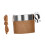 Multifunctional Cup Sleeve With Braided Strap Pu Leather Bicycles Cup Silver handleba 1