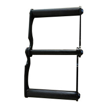 V Bar Row Handle Attachment for Barbell Bar for Household Gym Workouts Embossed style