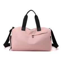 Sports Carry Bag with Front Pocket and Side Compartment Access Pink Color