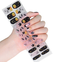 Semi Cured Nails Polish Stickers Gels Nails Stickers Halloween Nails Stickers JR48