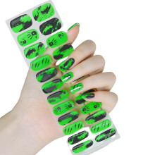 Halloween Nails Strips Glow in the Dark Semi Cured Nails Polish Wraps foe Woman JR60