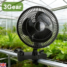 Greenhouse Clip Fan Oscillating 3 Speeds Grow Tent Fan Ventilation Ultra-Quiet