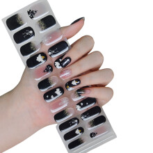 Semi Cured Gels Nails Strips Nails Polish Strips Glow in Dark Full Nails Wraps JR61