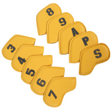 10Pcs Golfs Club Head Cover Gifts for Men Women Golfs Driver Golfs Putter Cover Yellow