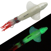 Fishing Squids Skirts Octopuses Lures Luminous Soft Fishing Silver star luminous 210mm