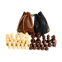 32Pcs Chess Pieces with Bag International Chess Figures for Adults or Children