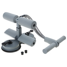 Sit Up Assistant Device Adjust Floor Sit Up Bar with Strong Suctions Cups Gray