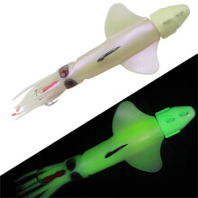 Glows Squids Skirts Fishing Baits Soft Octopuses Lures Pearl white luminous 210mm