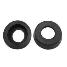 2pcs Billiard Cue Tail Cover Rubber Pool Cue Block End Stick Protector Black 21.5MM