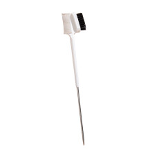 Hair Edge Brush with Rat Tail Comb Double Sided Control Hair Brush Comb Gifts White
