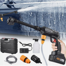 Portable Cordless Car High Pressure Washer Jet Water Wash Cleaner Gun+2 Battery