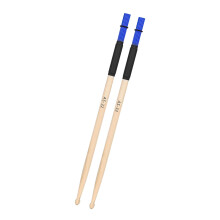 1Pair Double Head Drum Brush Wood Handle Drum Stick Brush Drumming Accessory Blue