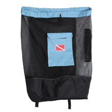 Diving Bag Holds Mask Mesh Backpack Drawstring Bag for Snorkeling Black Light Blue